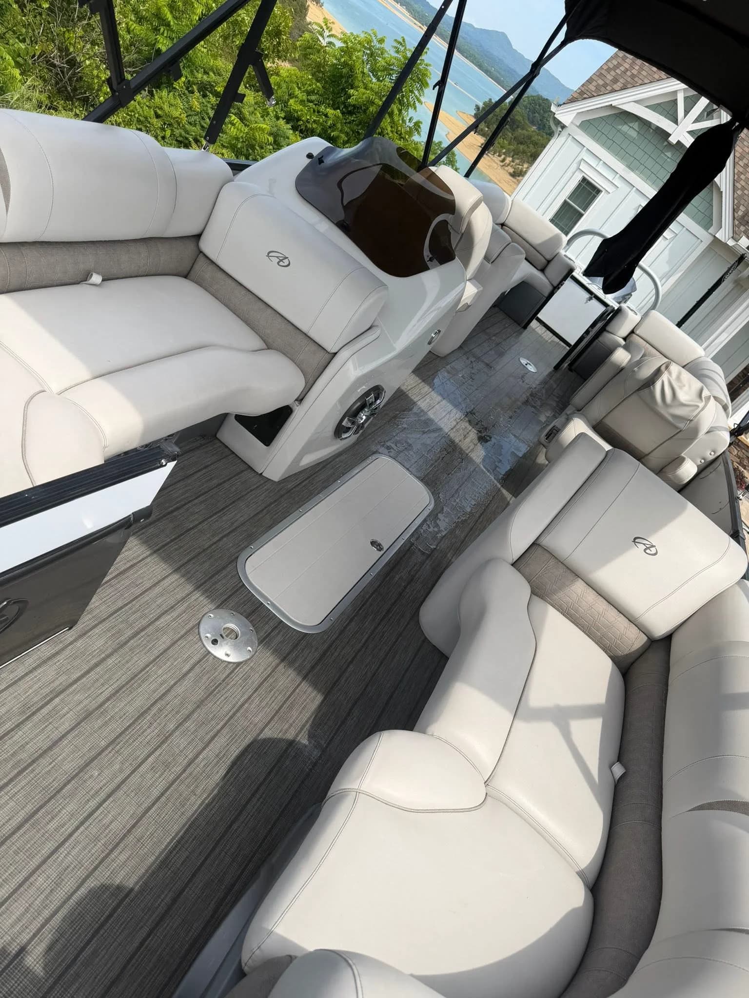 Bright clean boat seating