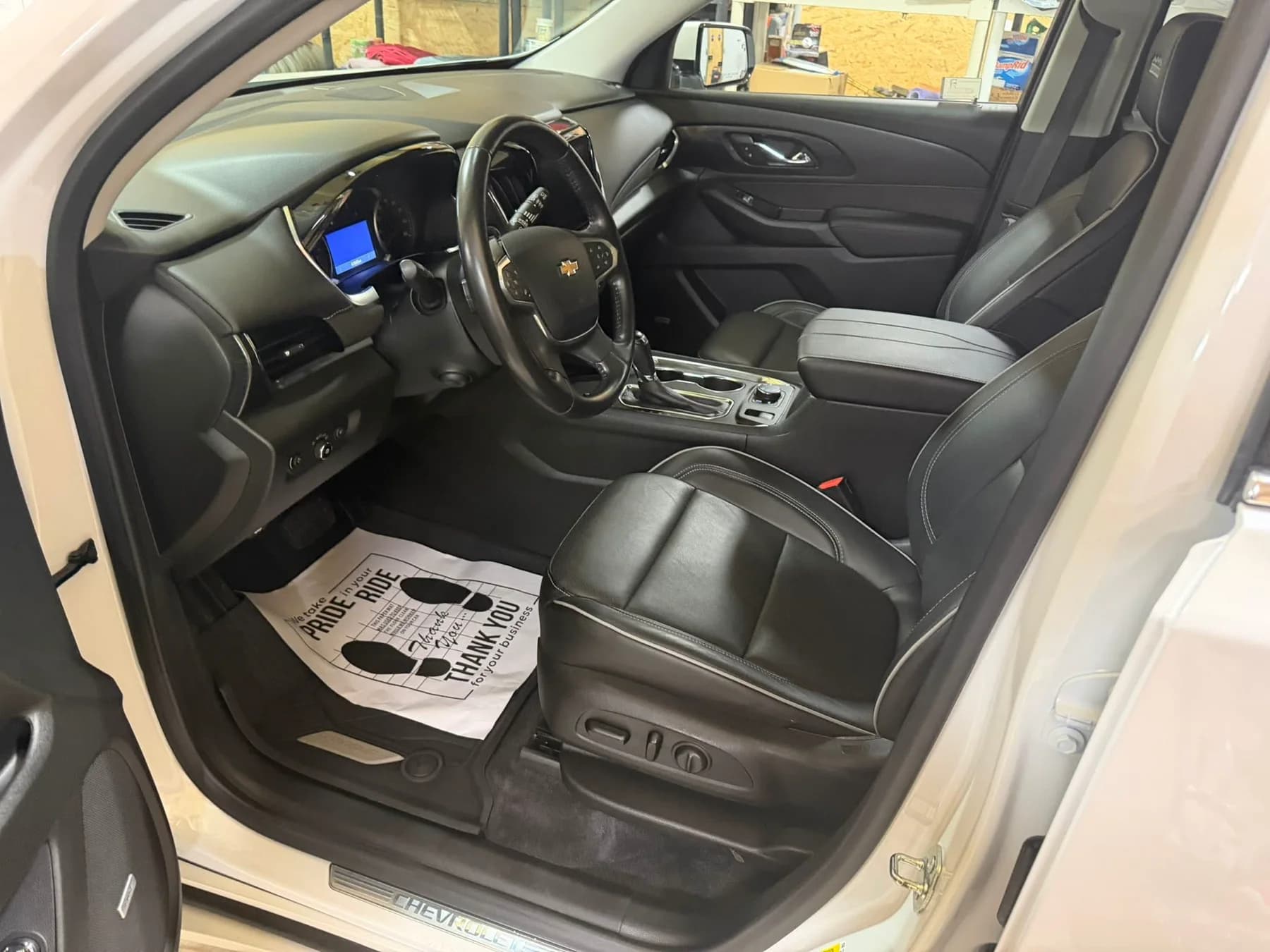 Clean black vehicle interior