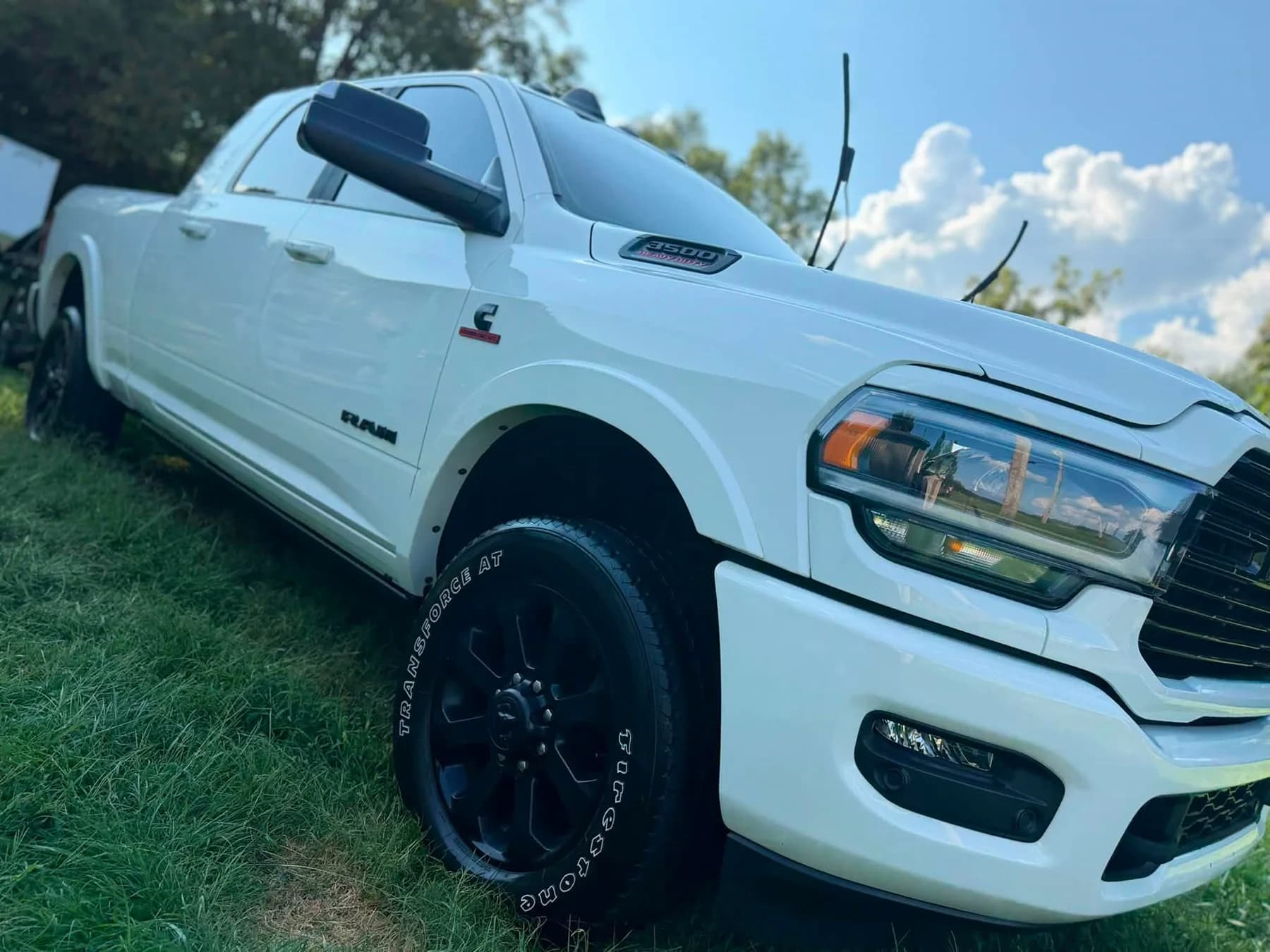 White Ram pickup after exterior detailing