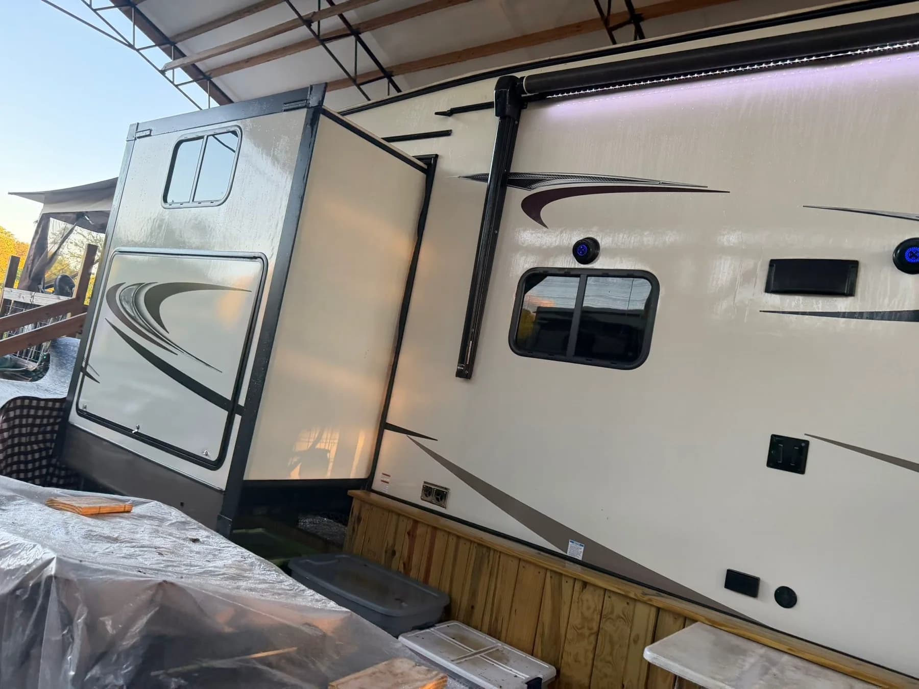 Detailed camper exterior